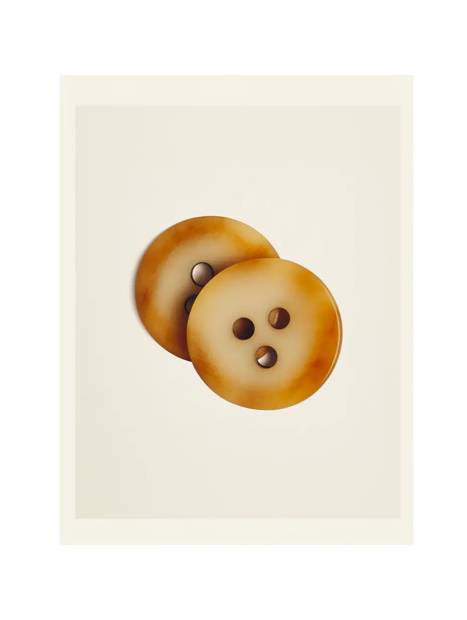 AI-generated gold buttons minimal still life visual created by Officine AI