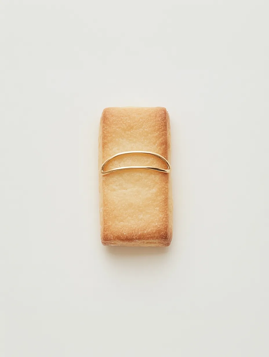 AI-generated pastry gold jewelry still life visual created by Officine AI
